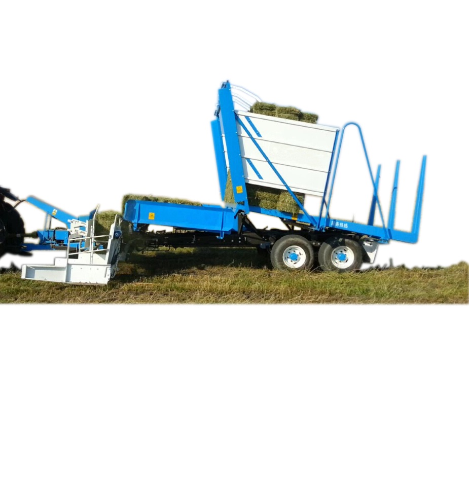 Straw bale picker and stacker
